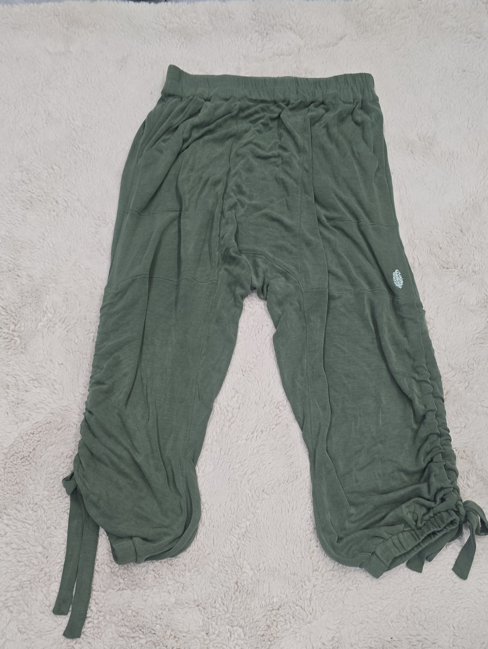Olive Green Drawstring Lounge Bottoms
